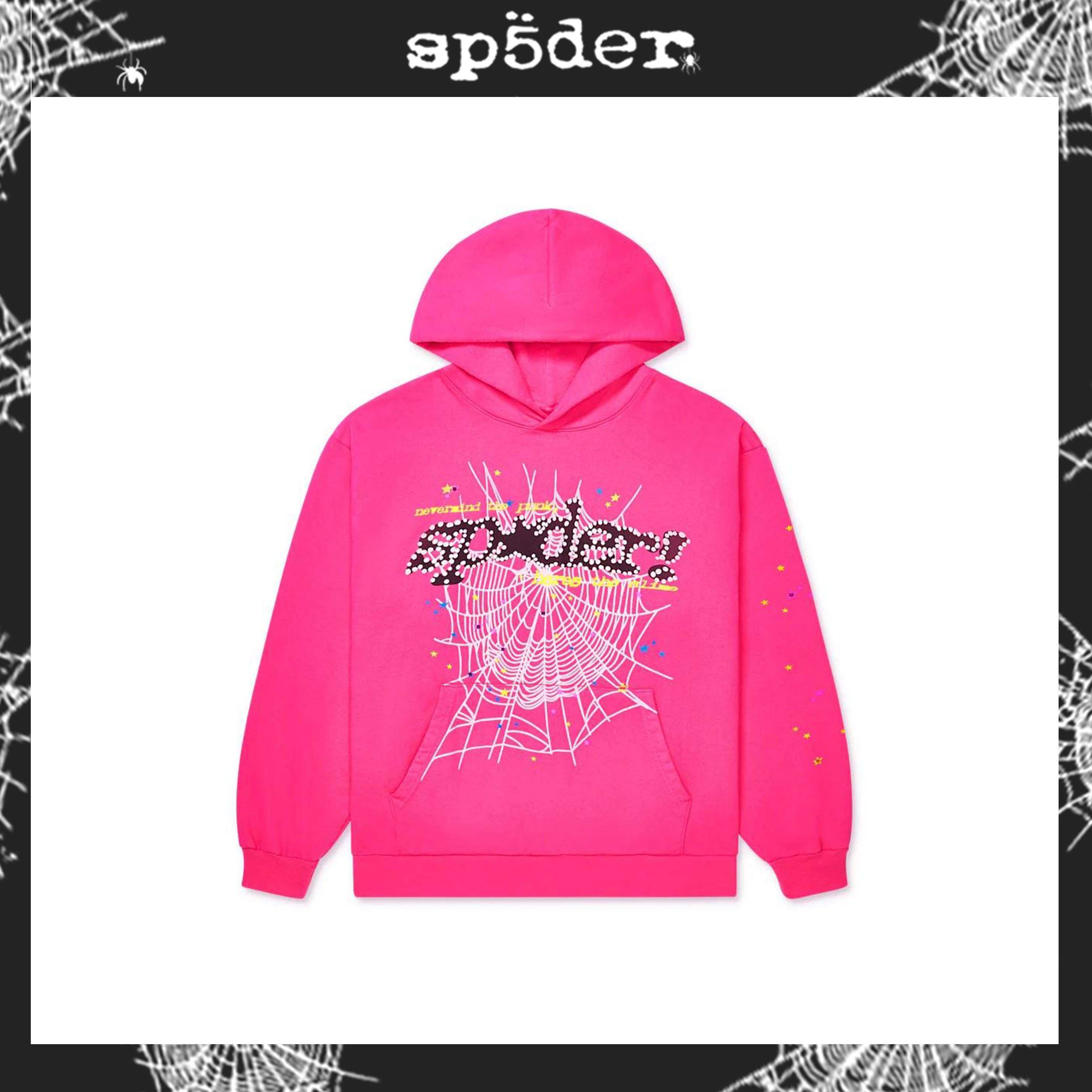 SP5DER FW23-PINK1 Hoodie image 1