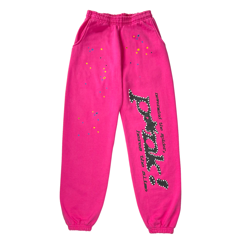 SP5DER SS21-PINK Sweatpants image 2