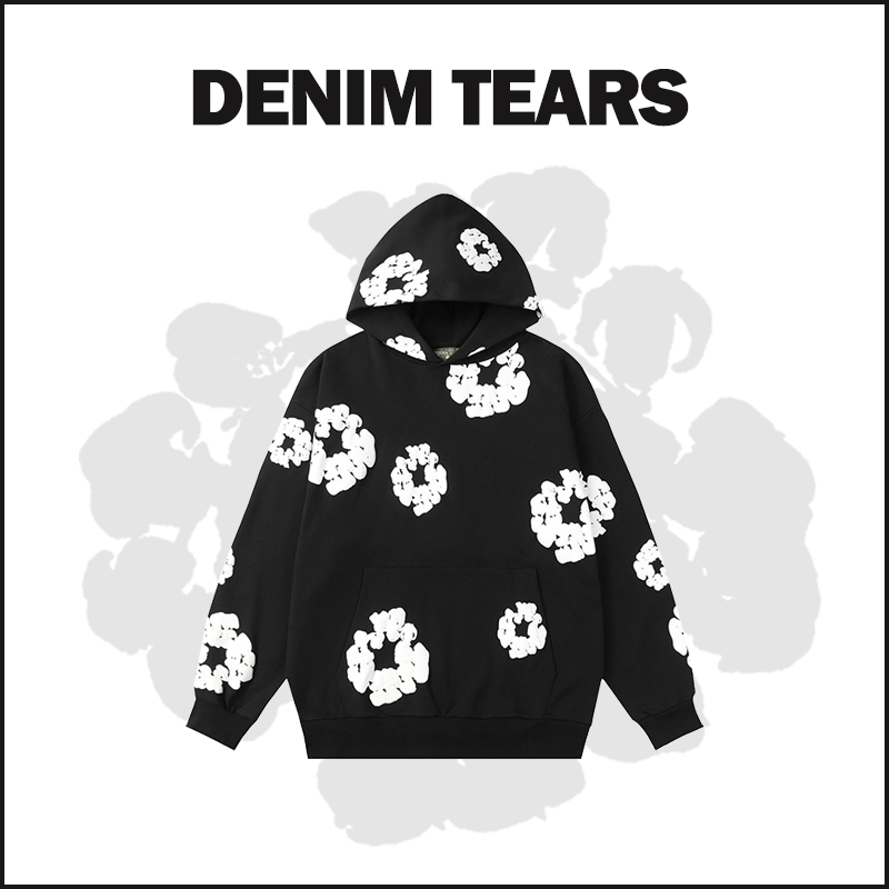 DENIM TEARS BLACK Hoodie 4601 image 1