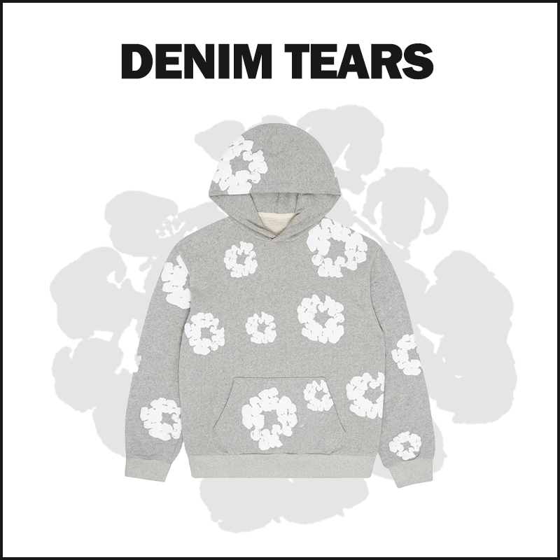 DENIM TEARS GRAY Hoodie image 1