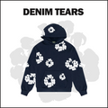 DENIM TEARS NAVY BLUE Hoodie image 1