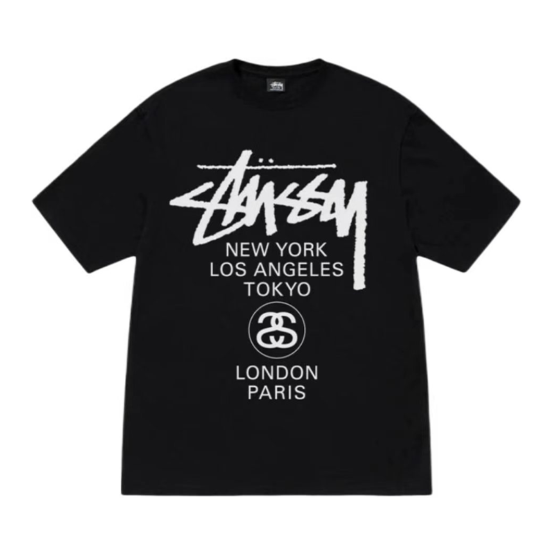 STUSSY 黑色-STT01 T-Shirt image 2