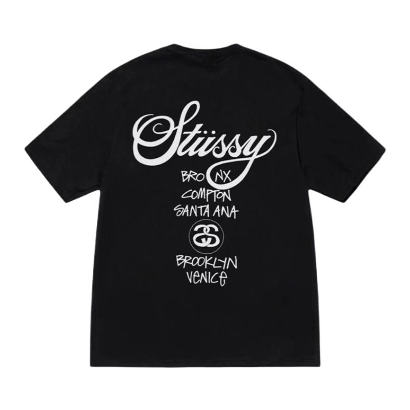 STUSSY 黑色-STT01 T-Shirt image 3