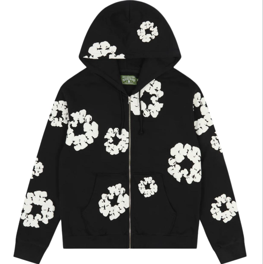 DENIM TEARS BLACK Zip Hoodie image 2