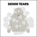 DENIM TEARS GRAY Zip Hoodie image 1